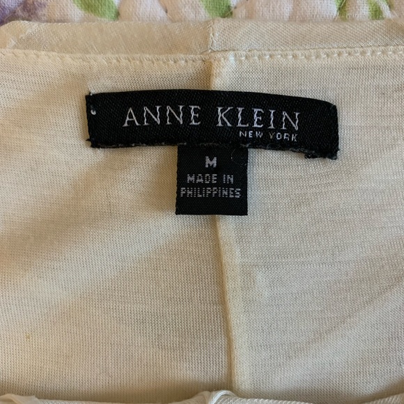 Anne Klein Cream Shirt Size M - Picture 5 of 5
